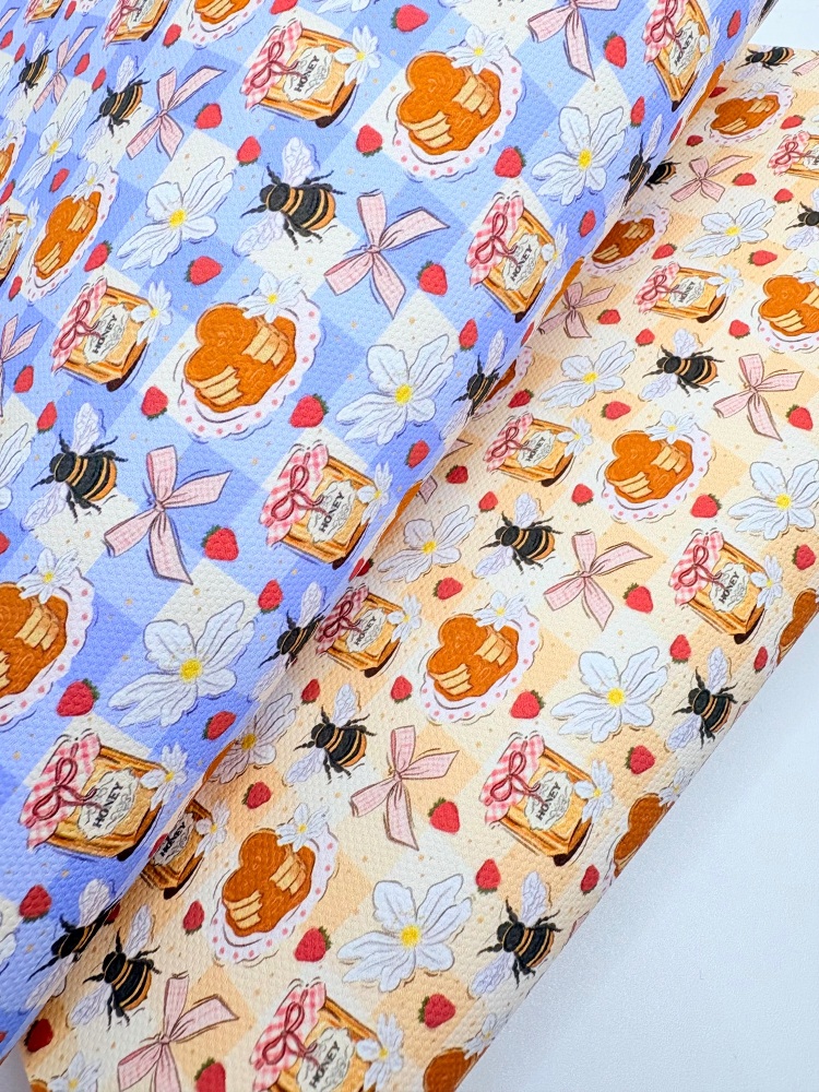 Oh honey bumble bee printed canvas sheet