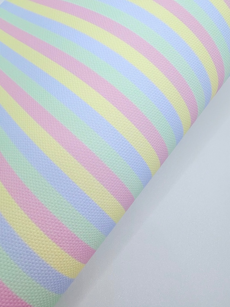 Pastel Candy stripe printed canvas sheet