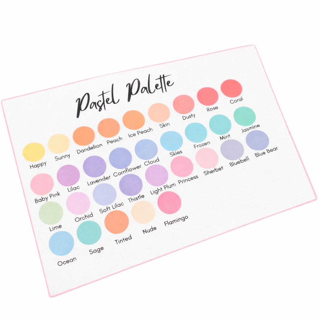 Pastel palette - Smooth printed in house leatherette fabric