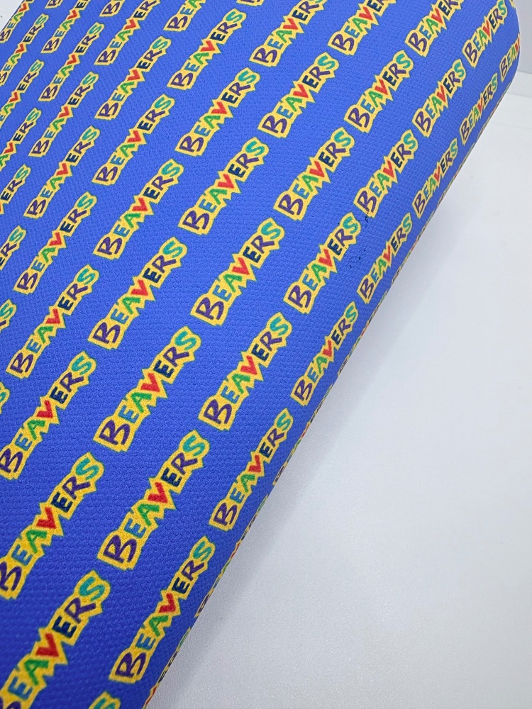 1744  - Beavers  printed canvas fabric sheet