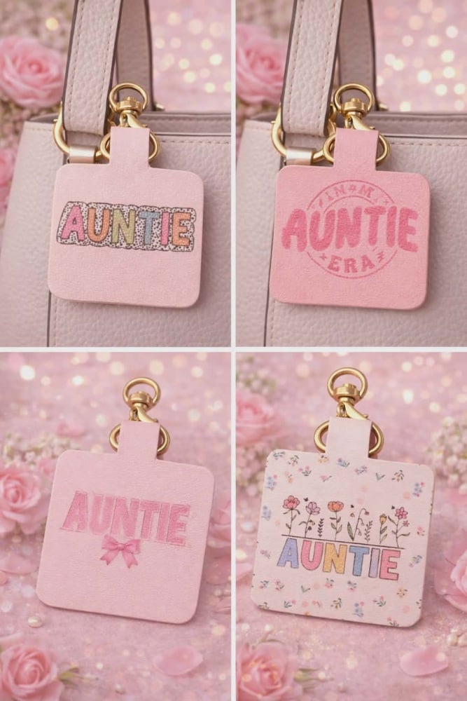 Auntie Pinch Cut n glue printed leather sheet