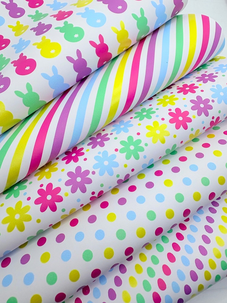 Bright rainbow Easter bargain bundle fabric set - 10 piece!