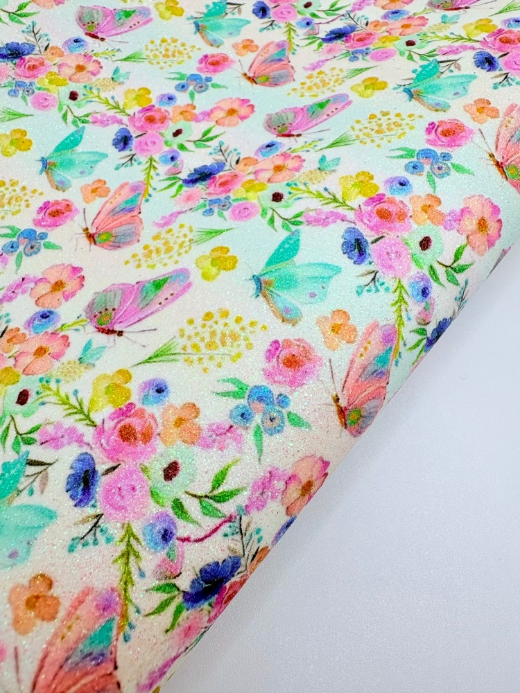 Limited edition Pretty butterflies Rainbow summer fine glitter