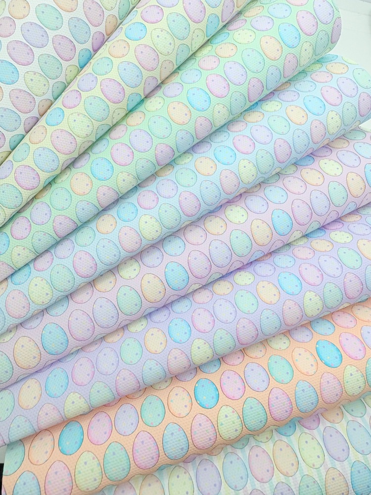 1800 - Dotty Easter eggs printed canvas fabric sheet