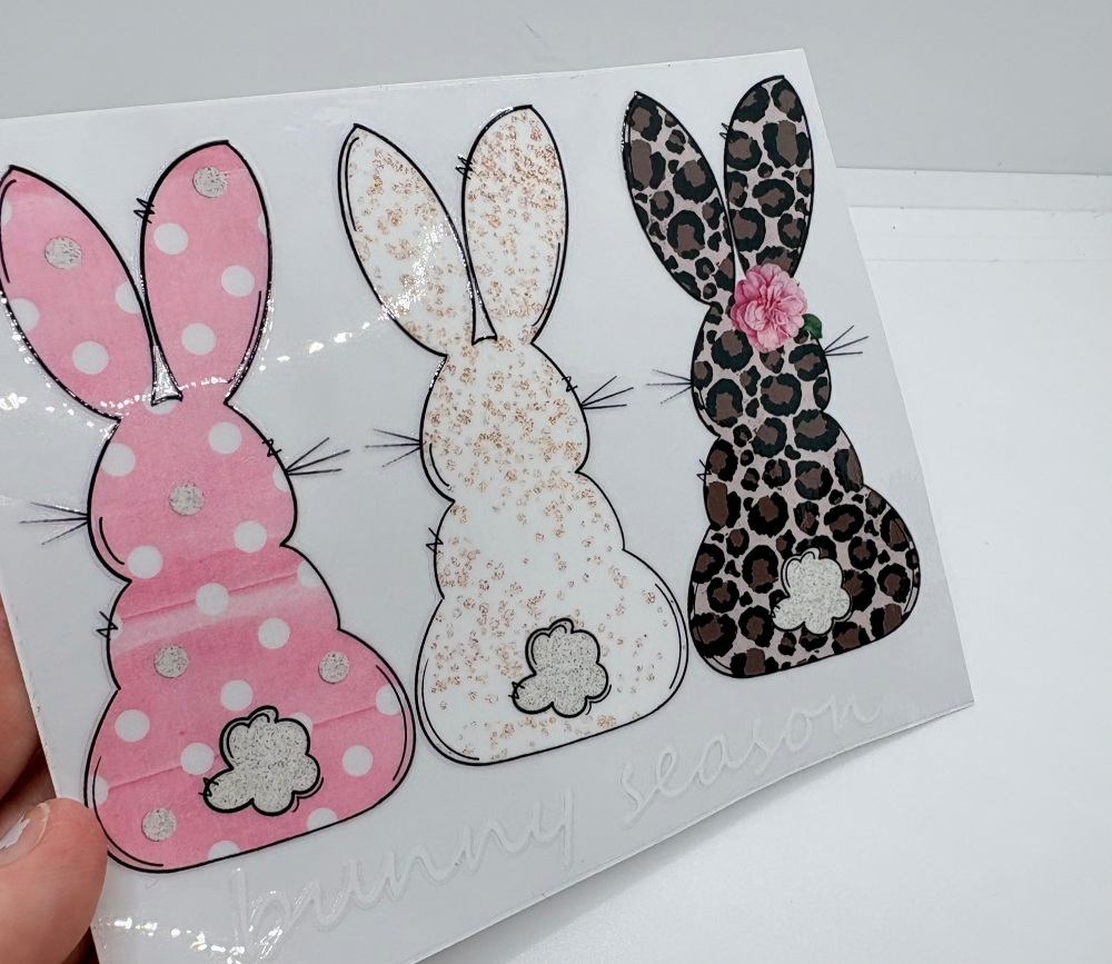 PATTERENED BUNNIES EASTER 16OZ + UV DTF TRANSFER