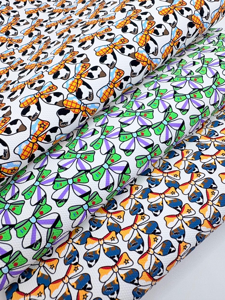 1800 - TS Toy Story inspired hair bows printed canvas fabric sheet