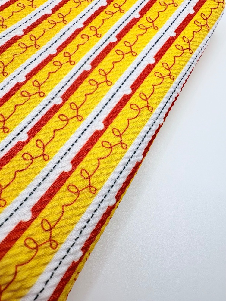 TS Red stitches Jessie Printed Bullet Fabric