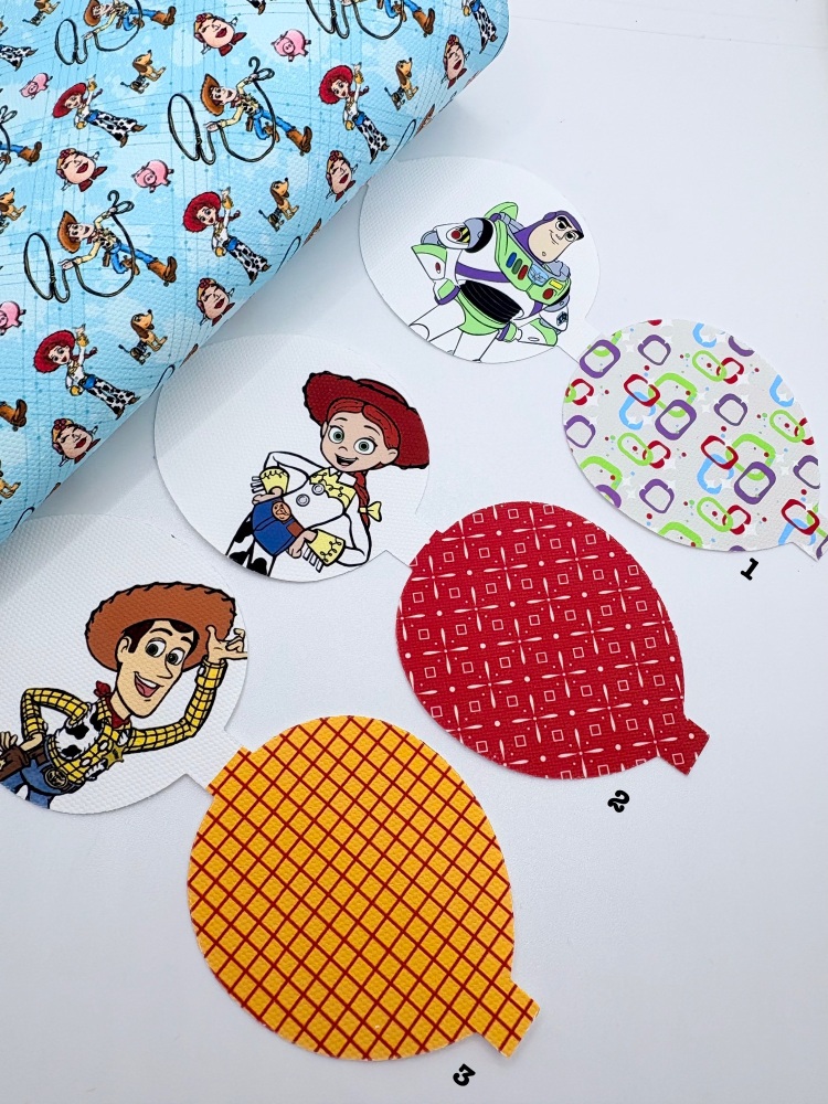 TS Characters cow boy cow girl pre cut bow loop