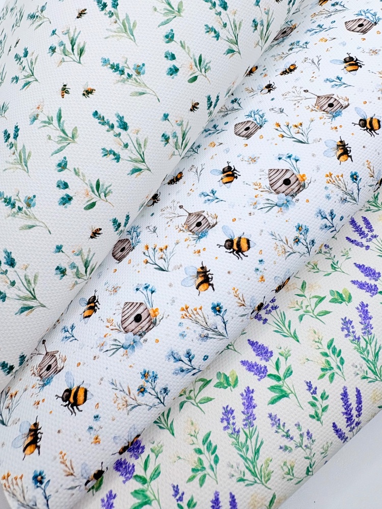 Bumble bee hive water colour flower Fabric Friday Bundle