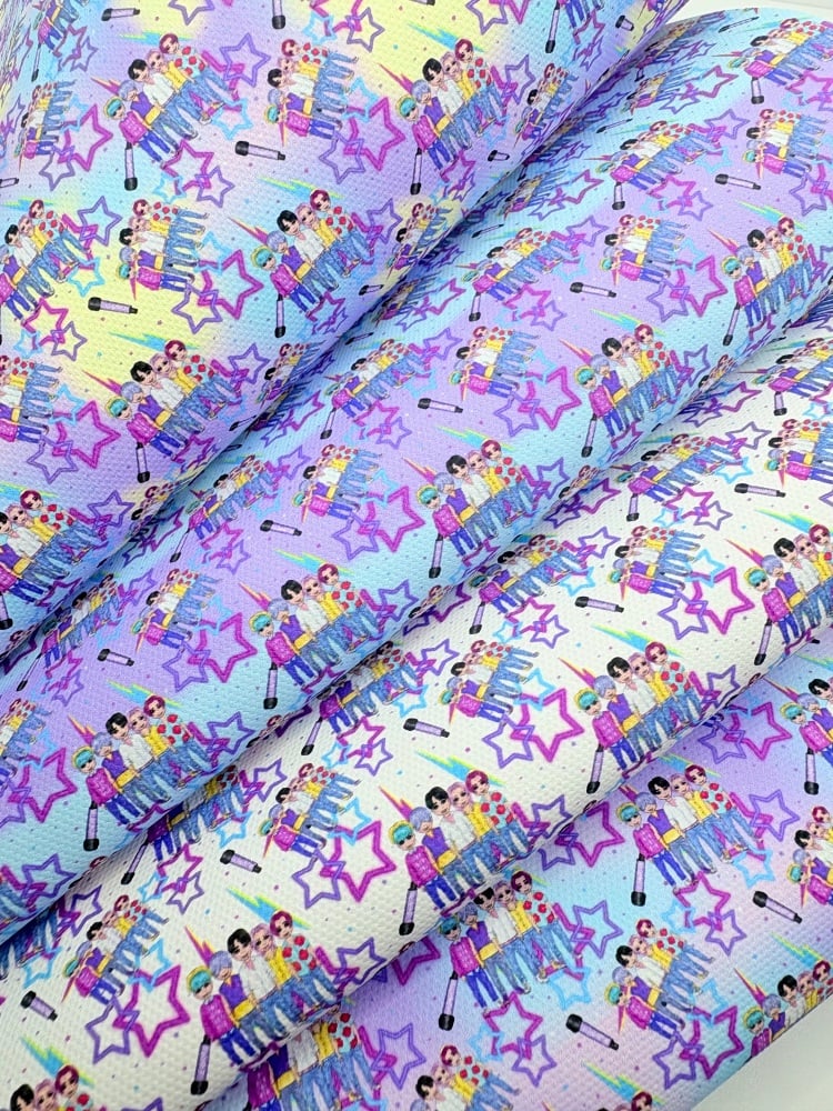 1800 - Kpop k pop saja boys printed canvas fabric sheet