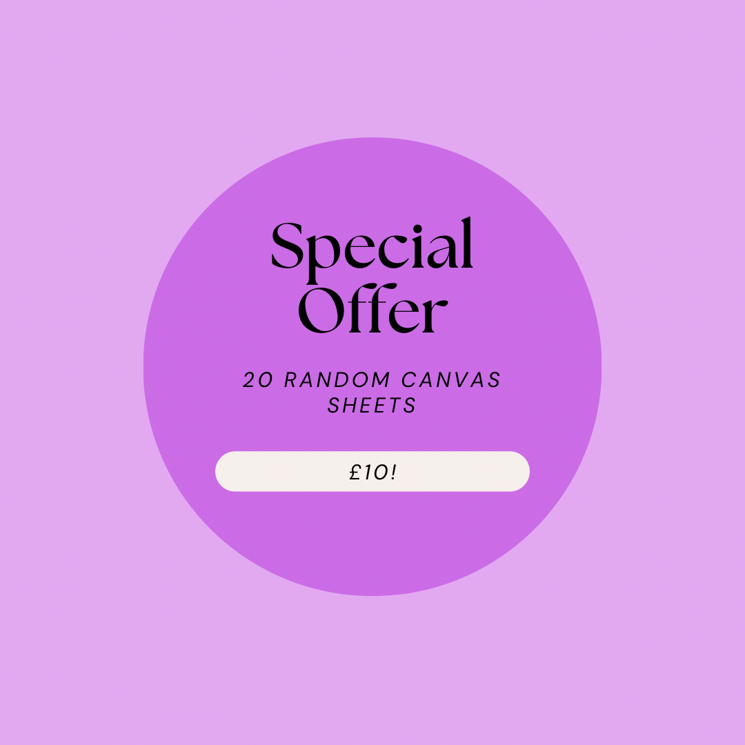 OFFER20 20 Sheets printed canvas randomly selected