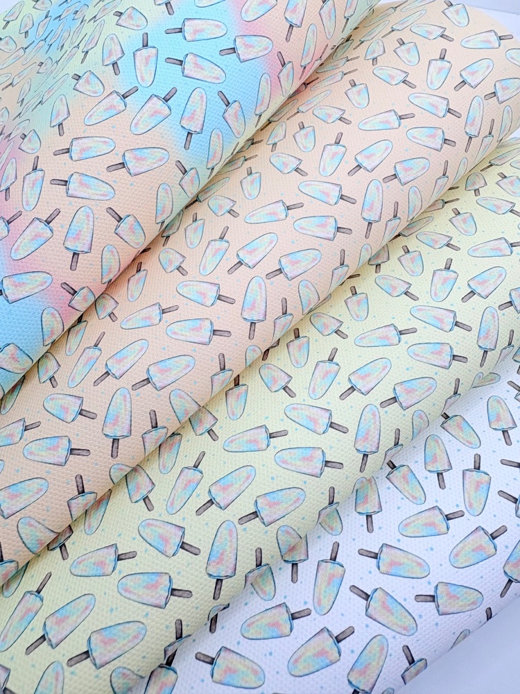 1800 - Zap Lollies Summer ice lolly printed canvas fabric sheet