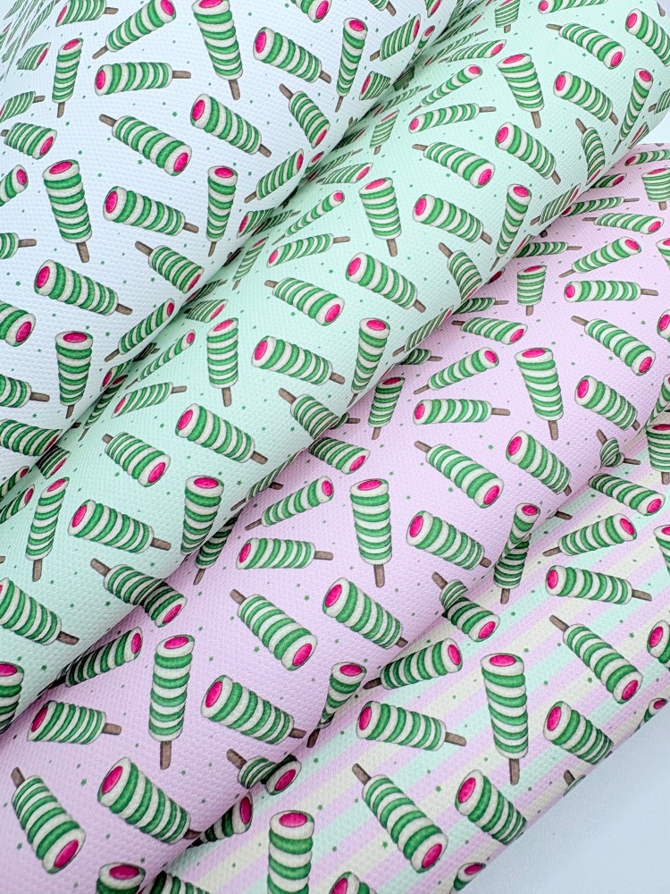 1800 - Twister Lollies Summer ice lolly printed canvas fabric sheet