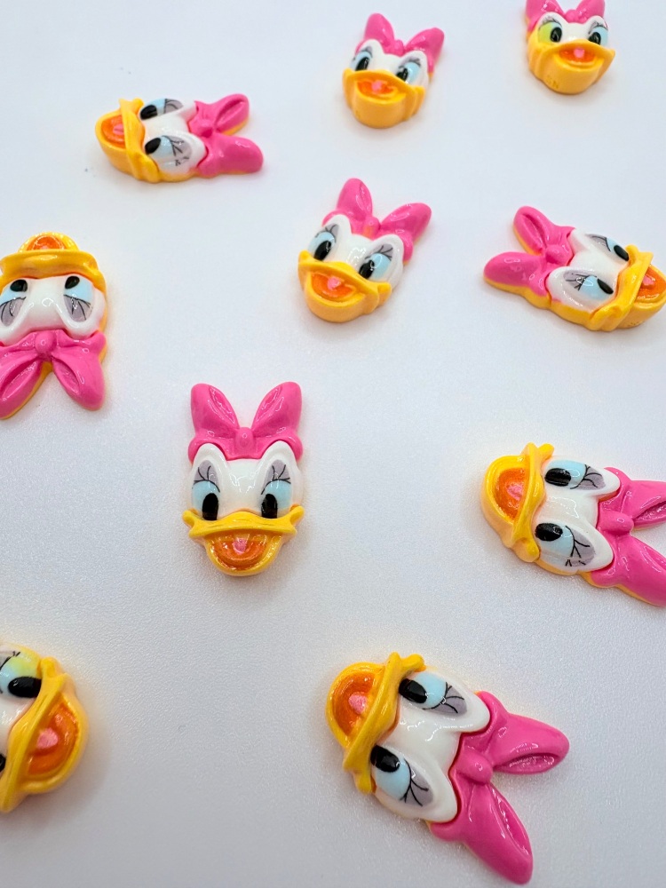 Pink Daisy Duck embellishment resin flatback embellishment