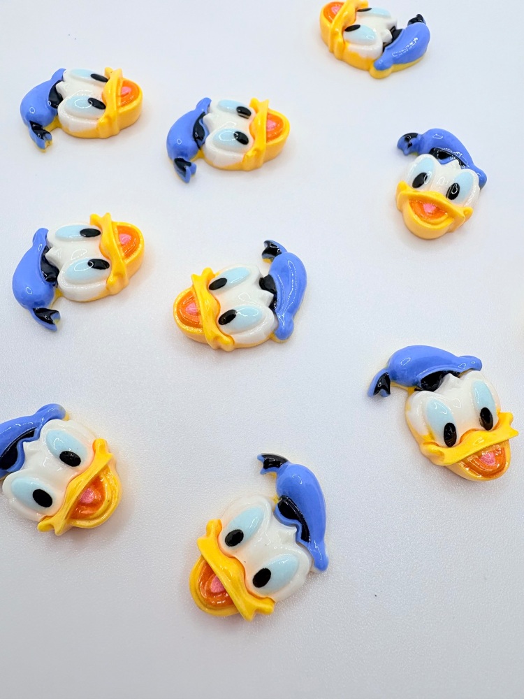 Blue Donald Duck embellishment resin flatback embellishment