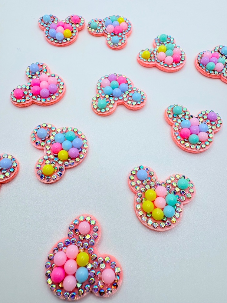 Mouse rhinestone flatback embellishment