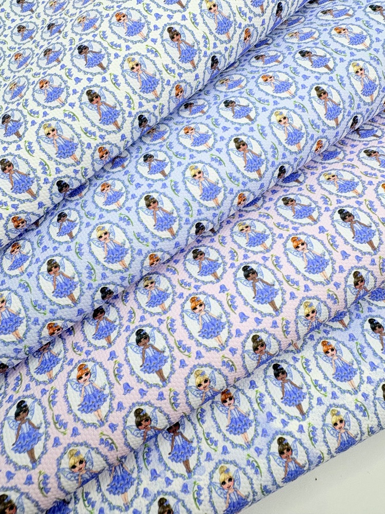 1801 - Bluebell Fairies printed canvas fabric sheet