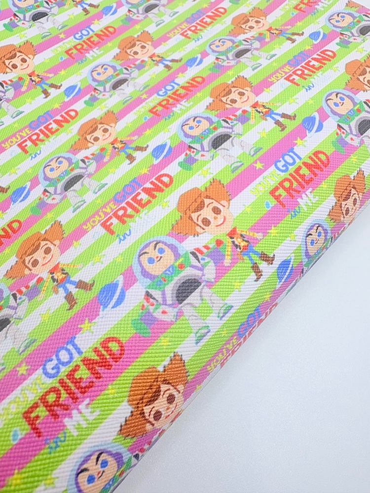 Youve got a friend in me toy story collage print printed leatherette