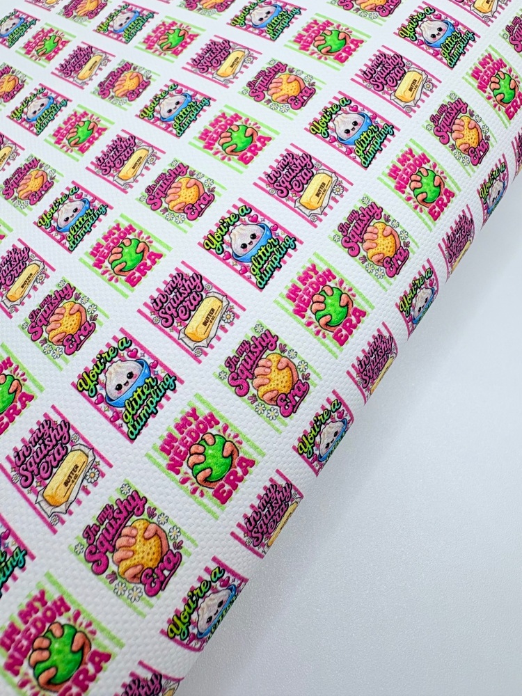 1501 - Squishy butter needoh mixed collage printed canvas fabric