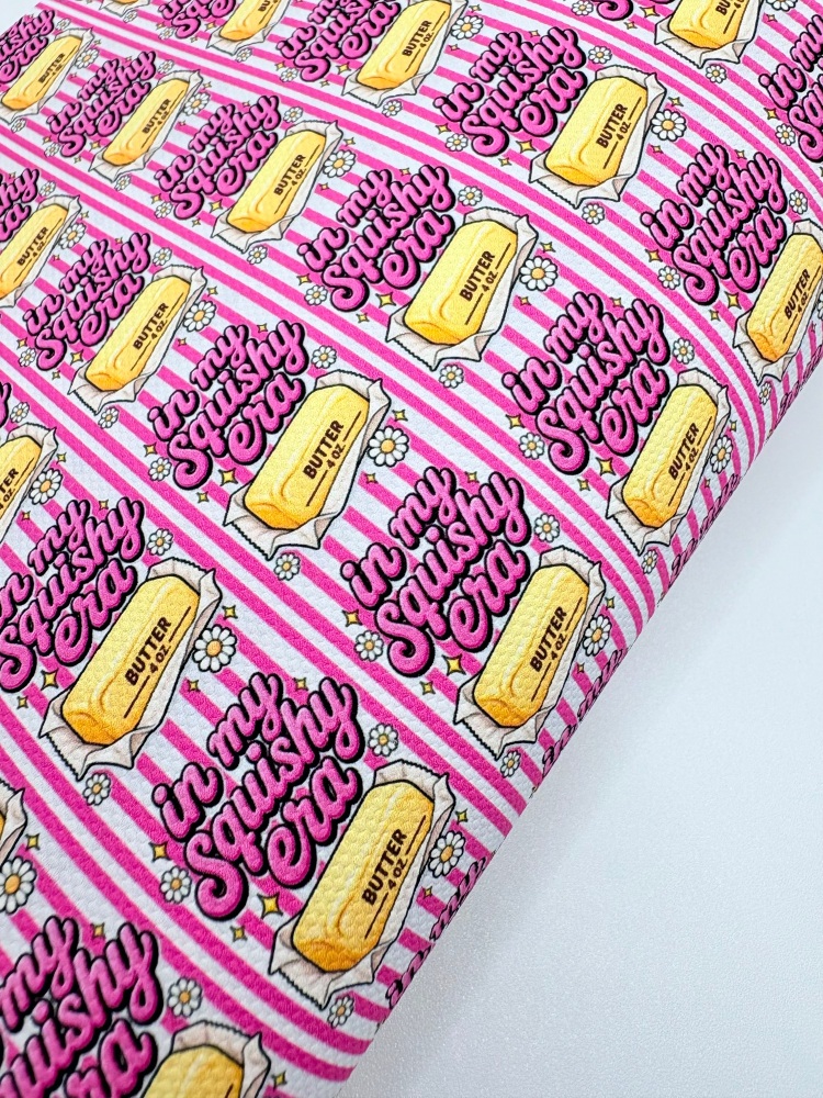 1501 - Butter In my squishy era squishy printed canvas fabric