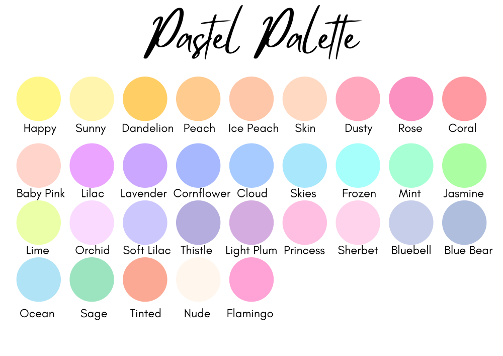 Pastel palette - Smooth printed in house leatherette fabric