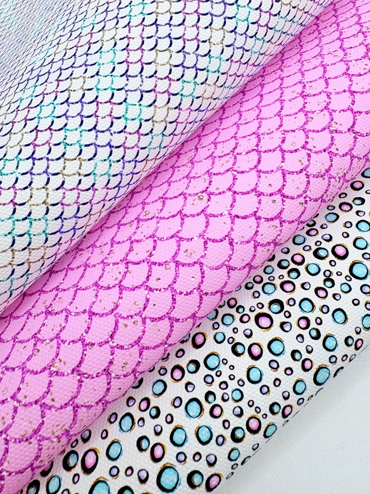 Pretty pink mermaid print Fabric Friday Bundle