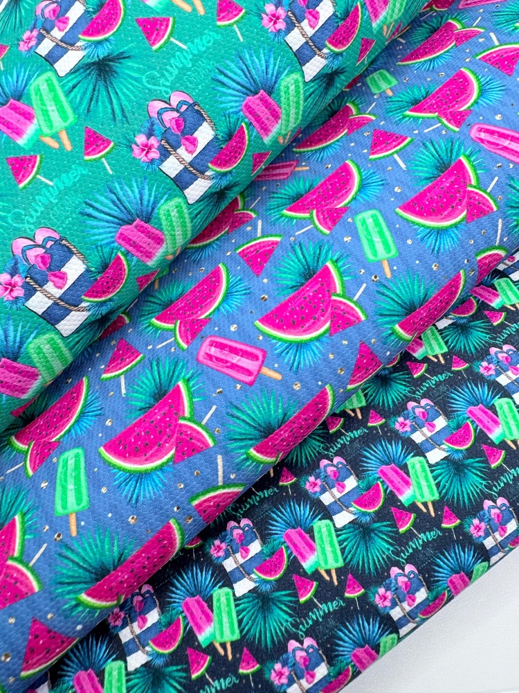 Tropical bright neon watermelon Fabric Friday Bundle