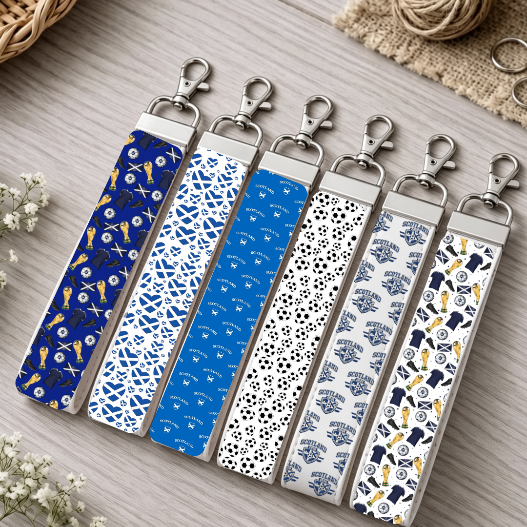 WORLD CUP SCOTLAND - Cut your own Wristlet leatherette strips