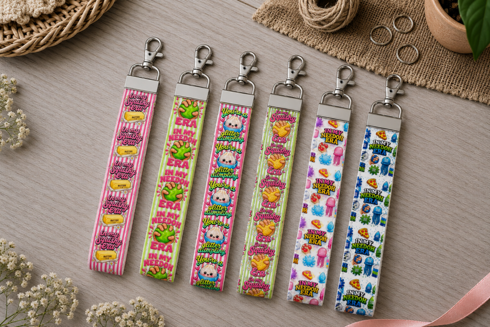 SQUISHY DUMPLING BUTTER - Cut your own Wristlet leatherette strips