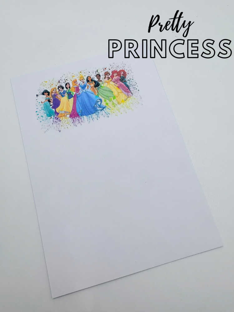 Pretty princess printed bow card (PACK OF 10)