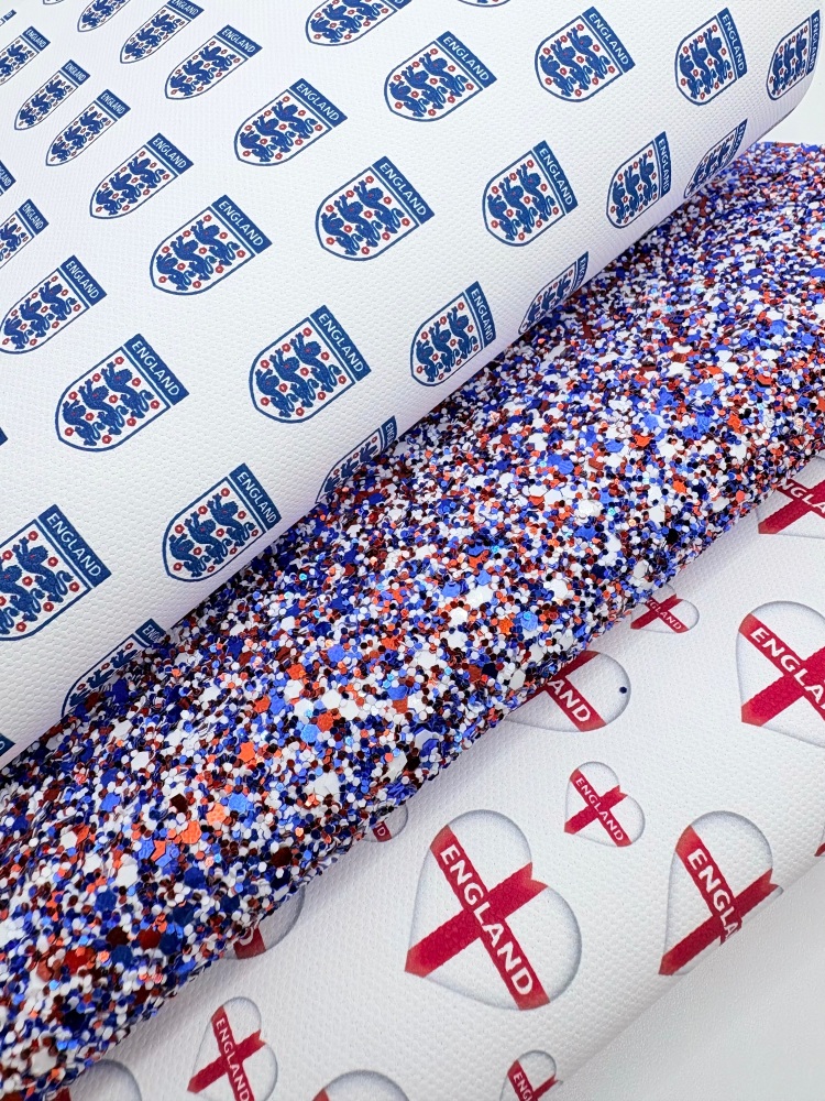 England mixed chunky glitter Fabric Friday Bundle