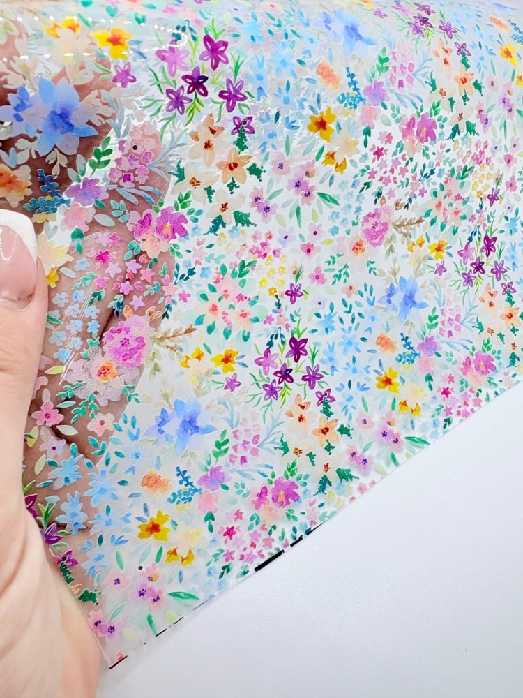 Summer floral Flowers Transparent jelly fabric