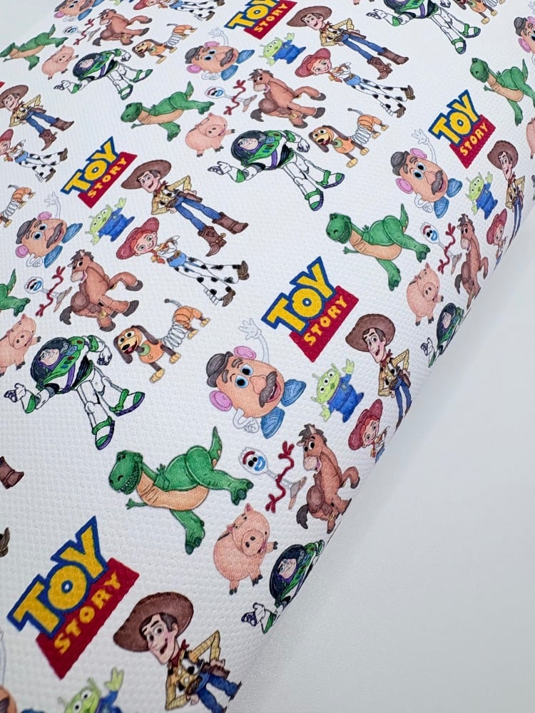 1802 - Watercolour toy story printed canvas fabric sheet