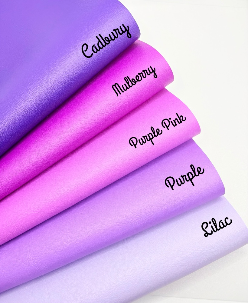 Purple Printed in house Smooth leatherette fabric