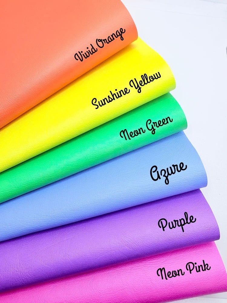 Neons Printed in house Smooth leatherette fabric