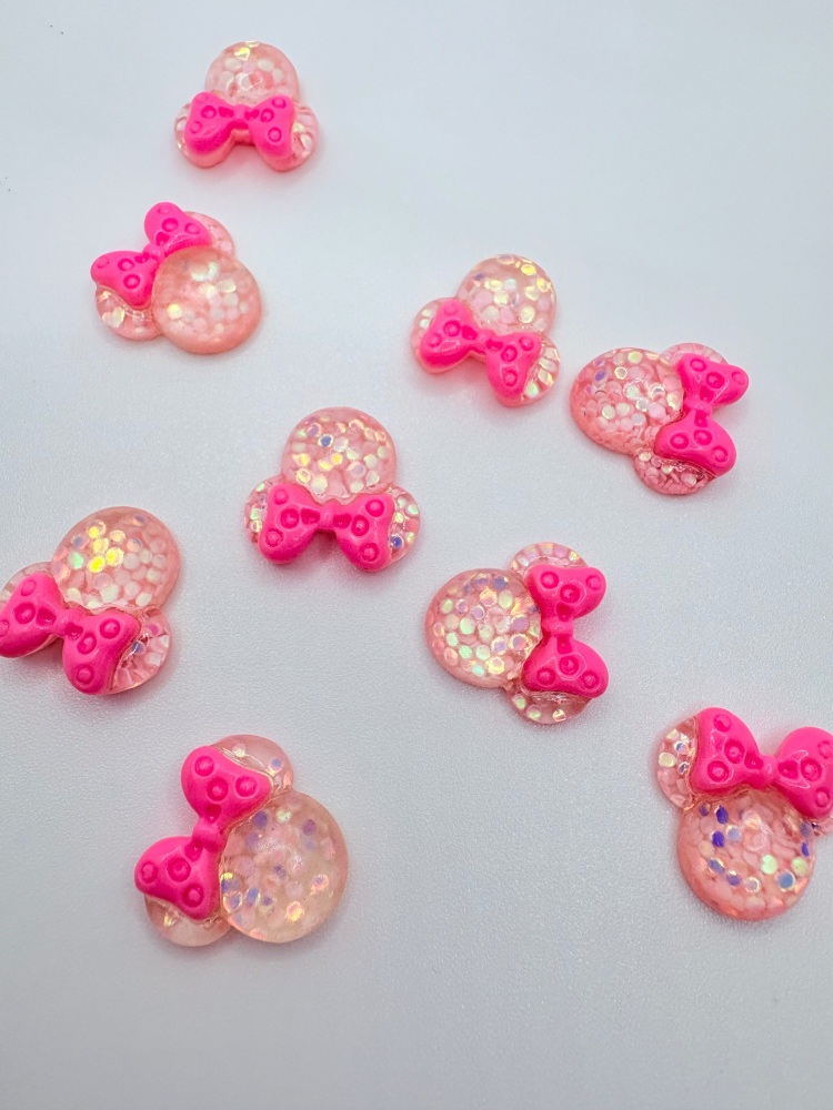 Minnie glitter embellishment resin flatback embellishment