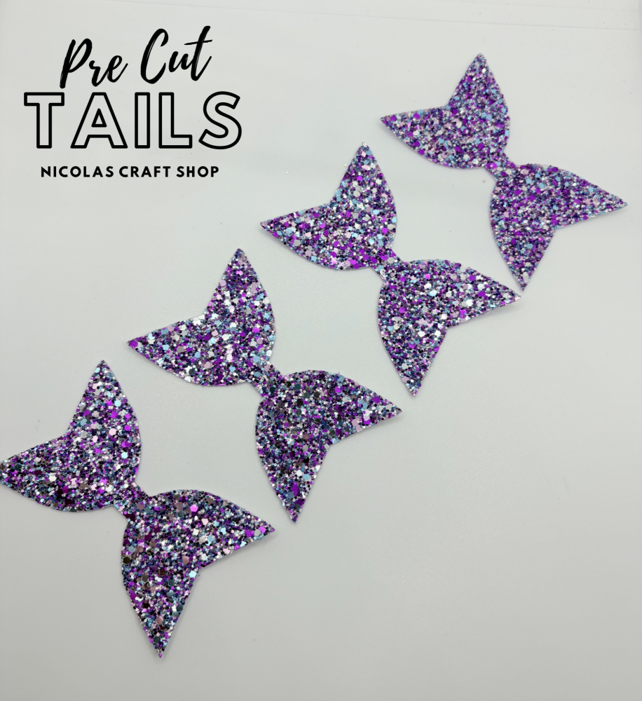 X4 RAPUNZEL PURPLE MIX PRE CUT LUXURY GLITTER TAILS