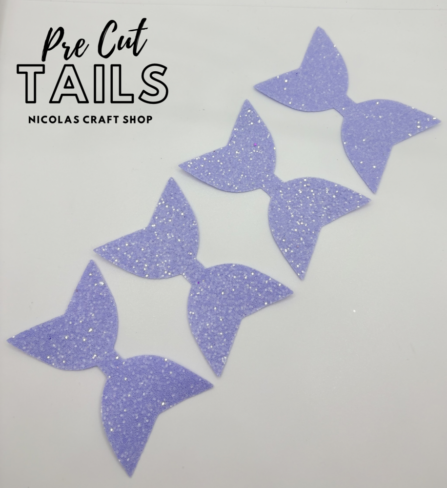 X4 LILAC ICED PRE CUT LUXURY GLITTER TAILS