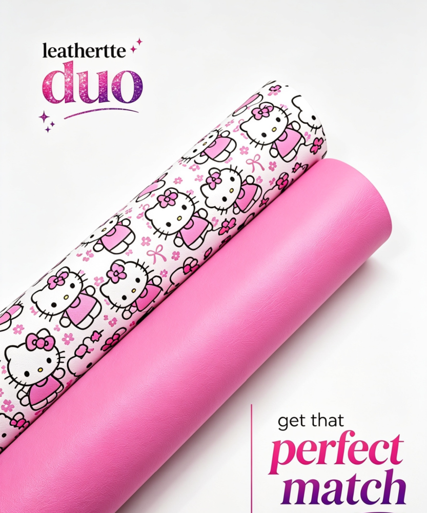 Hello Kitty duo printed leatherette fabric bundle