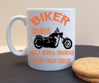 Biker Grandad Personalised Mug