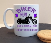 Biker Mum Personalised Mug