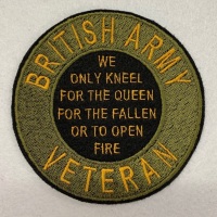 British Army Veteran Embroidered Patch #0095