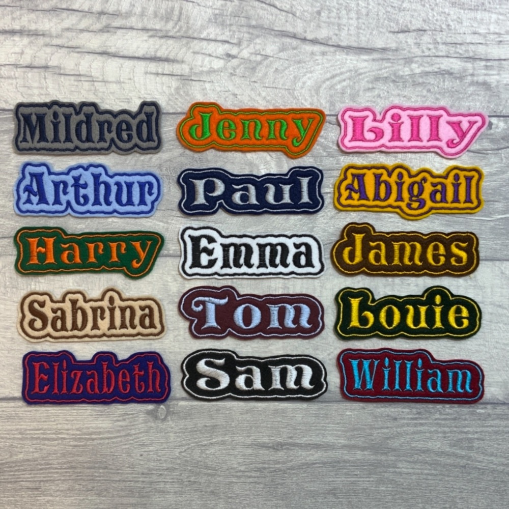 Personalised Embroidered Name Felt Patch Badge