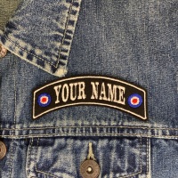 Small Mod Target Name Custom Personalised Felt Patch - 4" x 1" - Standard Font
