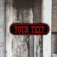 1 Line Curved Custom Personalised Felt Patch - 4" x 1" - Standard Font