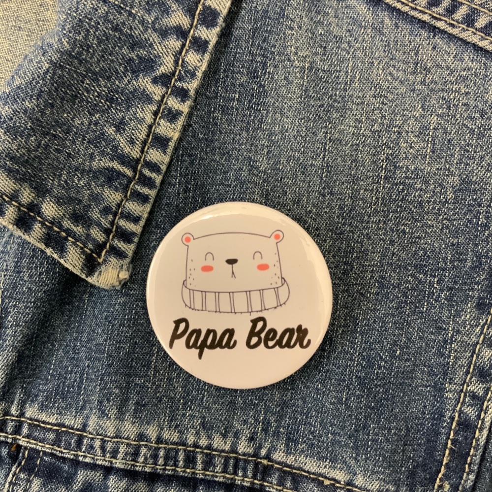 Papa Bear Button Badge 58mm