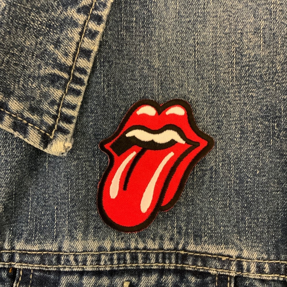 Mouth Rolling Stones Fabric Embroidered Patch Music Band Rock