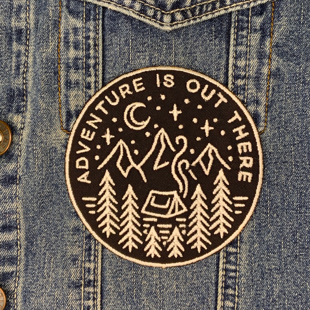 Adventure Is Out There Summer Camping Adventures Embroidered Fabric Patch #