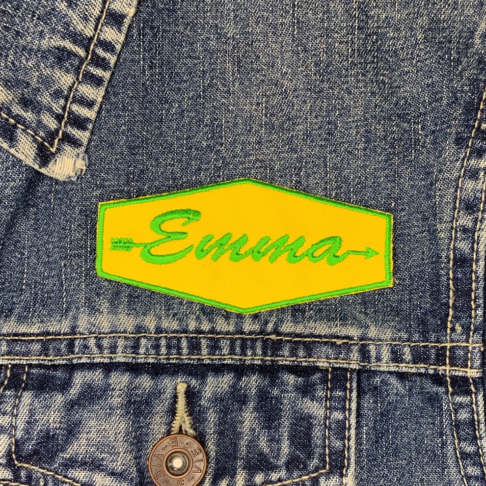 Personalised Little Explorer Arrow Name Embroidered Patch