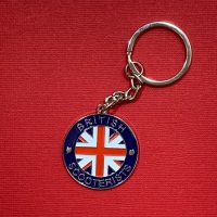 BRITISH SCOOTERIST ENAMEL METAL KEYRING CLEARANCE SALE ITEM BARGAIN